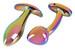 ANOS Metal Rainbow - fém anál dildó szett (2 részes) kép