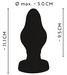 ANOS - szuperpuha, bordázott anál dildó - 5 cm (fekete) kép