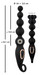 Anos Anal Beads - anál gyöngysor vibrációval (fekete) kép