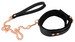 Bad Kitty - nyakörv fém pórázzal (fekete-rosegold) kép