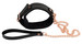 Bad Kitty - nyakörv fém pórázzal (fekete-rosegold) kép