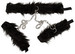Bad Kitty - szőrmés-láncos bilincs szett (4 részes) - fekete kép