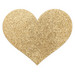 Bijoux Indiscrets Flash - csillogó szív mellbimbómatrica (arany) kép