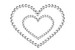 Bijoux Indiscrets Mimi - csillogó szívek mellbimbómatrica (fehér) kép