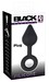 Black Velvet - cseppalakú anál dildó fogógyűrűvel (fekete) kép