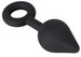 Black Velvet - cseppalakú anál dildó fogógyűrűvel (fekete) kép