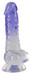Crystal Clear - talpas herés dildó - 19,5 cm (áttetsző-lila) kép