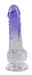 Crystal Clear - talpas herés dildó - 19,5 cm (áttetsző-lila) kép
