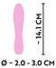 Cuties Mini 3 - akkus, vízálló, bordás vibrátor (pink) kép