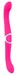 DOUBLE - akkus, szilikon dupla vibrátor (pink) kép