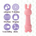 FEELZTOYS Mister bunny - vízálló, mini masszírozó vibrátor szett (pink) kép
