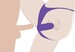 Felcsatolható, hüvelykitöltő dildó (lila) kép