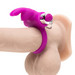 Happyrabbit - akkus, rádiós péniszgyűrű (lila-ezüst) kép