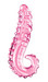 Icicles No. 24 - bordás nyelv üveg dildó (pink) kép