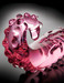 Icicles No. 24 - bordás nyelv üveg dildó (pink) kép