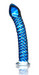 Icicles No. 29 - spirális, péniszes üveg dildó (kék) kép