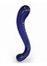 Icicles No. 70 - hajlított, G-pont üveg dildó (kék) kép