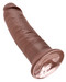 King Cock 10 - nagy tapadótalpas dildó (25 cm) - barna kép