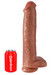 King Cock 15 - gigantikus, tapadótalpas, herés dildó (38 cm) - sötét natúr kép