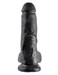 King Cock 8 herés dildó (20,3 cm) - fekete kép