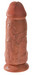 King Cock 9 Chubby - tapadótalpas, herés dildó (23 cm) - sötét natúr kép