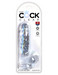 King Cock Clear 6 tapadótalpas herés kis dildó (15 cm) - áttetsző kép