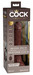 King Cock Elite 7 - tapadótalpas, élethű vibrátor, távirányítóval (18 cm) - barna kép