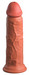 King Cock Elite 8 - tapadótalpas, élethű vibrátor (20 cm) - stötét natúr kép