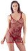 Mandy Mystery - kivágott hátú virágos necc ruha tangával (piros) kép