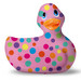 My Duckie Happiness 2.0 - pöttyös kacsa vízálló csiklóvibrátor (pink-színes) kép