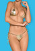 Obsessive Bella Vista - mikro bikini (arany) kép