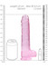 REALROCK - áttetsző élethű dildó - pink (22 cm) kép