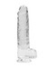 REALROCK - áttetsző élethű dildó - víztiszta (22 cm) kép
