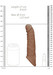 RealRock Penis Sleeve 8 - péniszköpeny (21 cm) - sötét natúr kép
