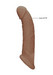 RealRock Penis Sleeve 9 - péniszköpeny (21,5 cm) - sötét natúr kép
