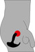 Rebel - akkus, kopogtató prosztatavibrátor (fekete) kép