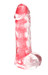 Xtier - csillámos, herés dildó (piros) kép