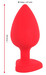 You2Toys Plug Large - fekete köves, szíves anál dildó (piros) - nagy kép
