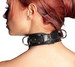 ZADO - 2 gyűrűs, valódi bőr nyakörv (fekete) kép