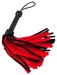 ZADO - prémes valódi bőr korbács (piros-fekete) kép