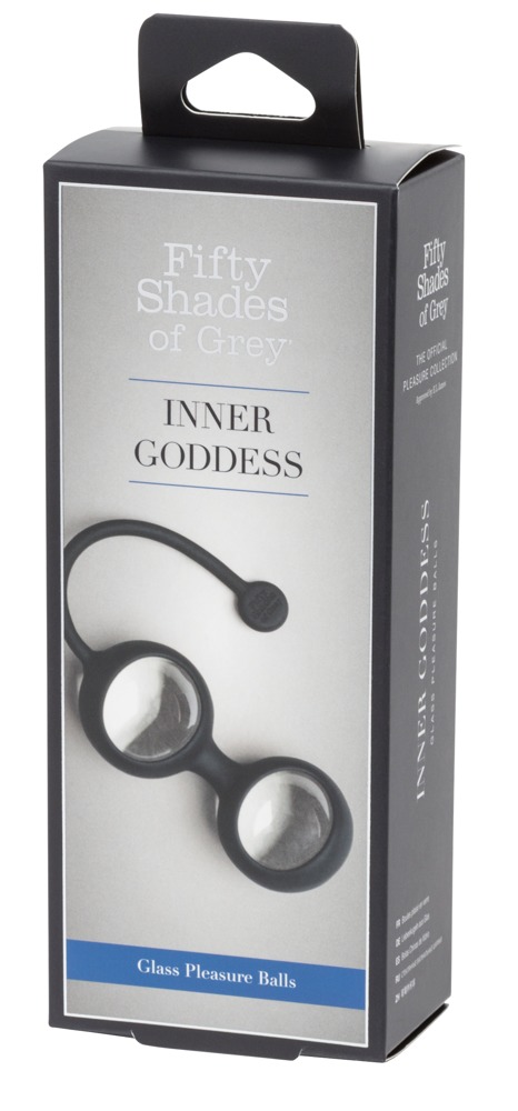 A szürke ötven árnyalata Inner Goddess Glass - gésagolyó duó (áttetsző-fekete) Kéjgolyók, tojás vibrátorok kép