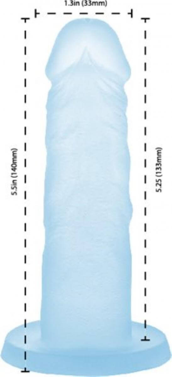 Addiction Coctails - talpas, szilikon dildó (kék) Dildók (nem rezgő) kép