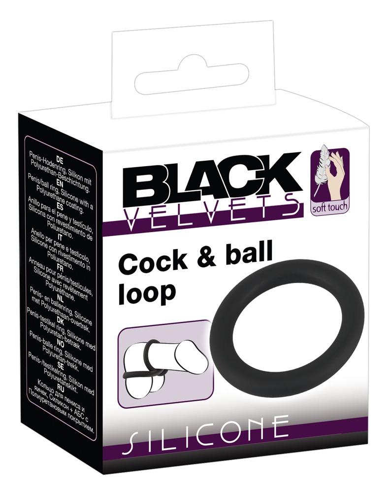 Black Velvet - szilikon péniszgyűrű (fekete) - 5 cm kép
