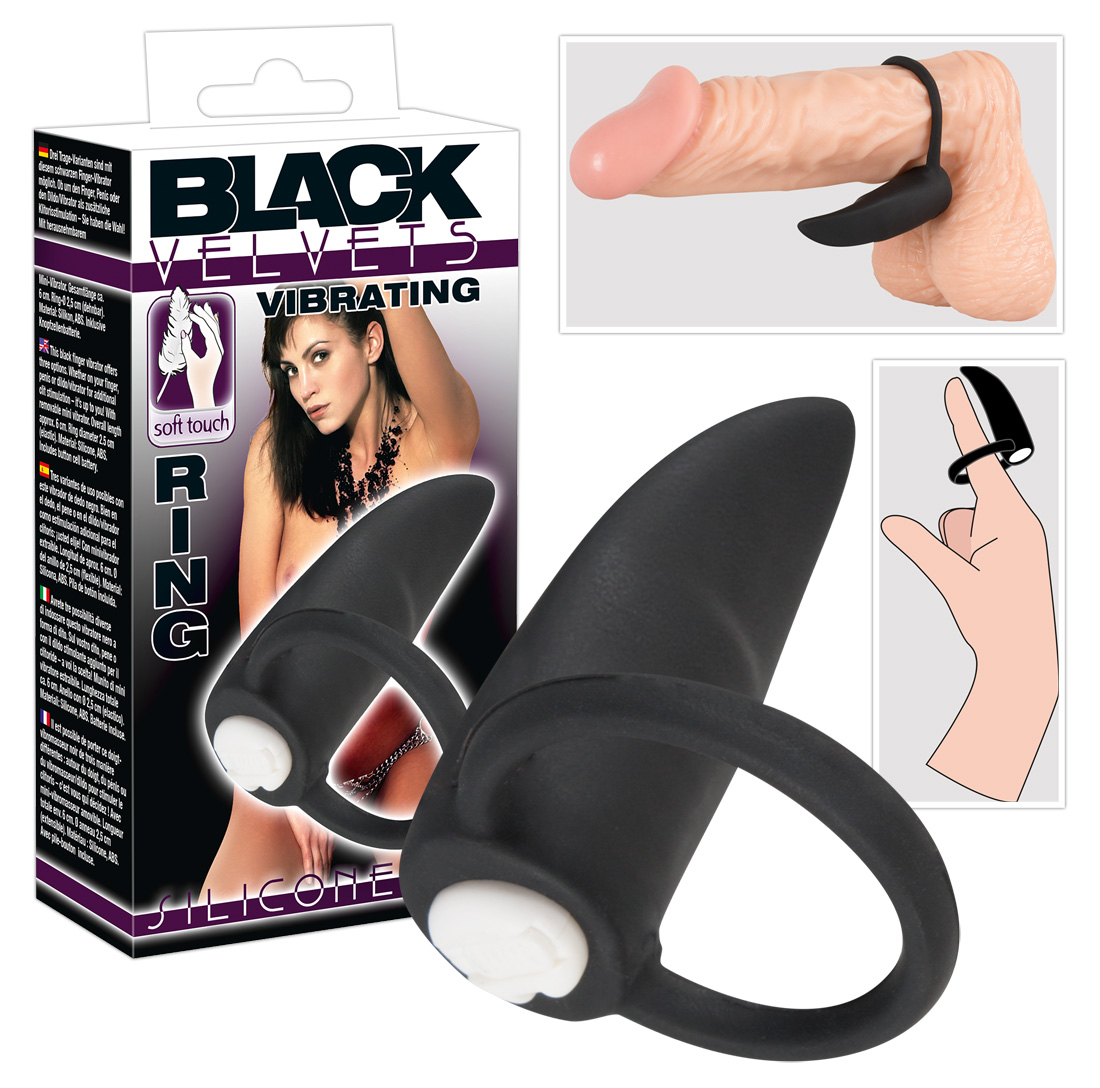 Black Velvet ujj vibrátor (fekete) kép