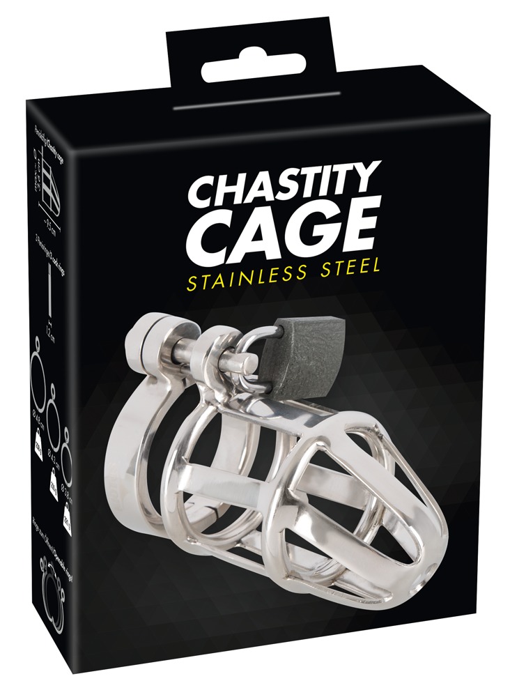 Chastity Cage - fém péniszketrec, lakattal kép