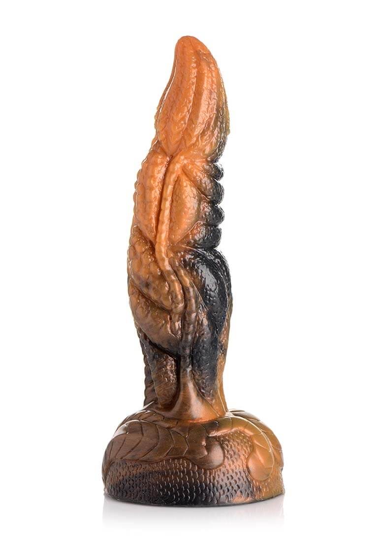 Creature Cocks Ravager - textúrált szilikon dildó - 20 cm (narancs) kép