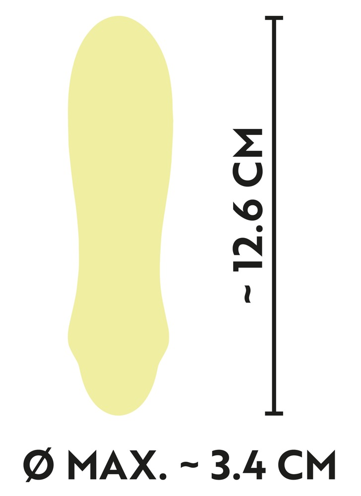 Cuties Mini - akkus, vízálló, hullámos vibrátor (sárga) Mini vibrátor (rezgő) kép