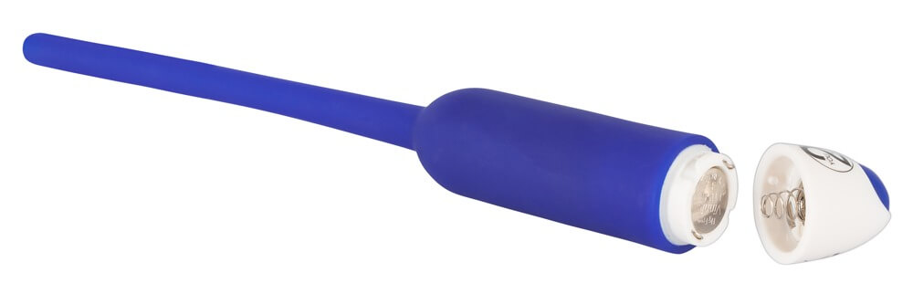 DILATOR - üreges szilikon húgycsővibrátor - kék (7mm) Vibrátorok (rezgő vibrátor) kép