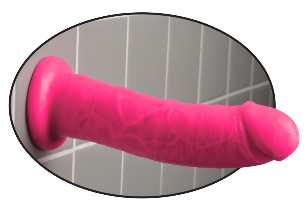 Dillio 8 - tapadótalpas, élethű dildó (20 cm) - pink Dildók (nem rezgő) kép