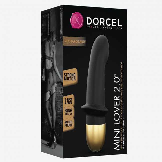 Dorcel Mini Lover 2.0 - akkus, G-pont vibrátor (fekete-arany) kép